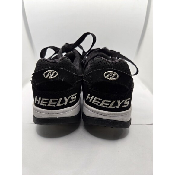 Heelys Voyager Wheeled Rolling Tennis Shoes Youth Size 1 Black White - Picture 4 of 7